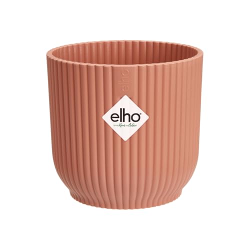 elho Vibes Fold Rund Mini 7 Pflanzentopf - Blumentopf für Innen - 100% recyceltem Plastik - Ø 7.0 x H 6.5 cm - Rosa/Zartrosa von elho