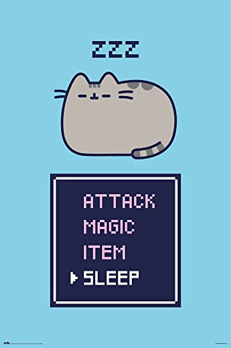 Pusheen - Gamer - Katzen Poster Druck Plakt - Größe 61x91,5 cm + 1 Ü-Poster der Grösse 61x91,5cm von empireposter