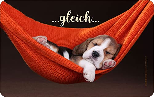 empireposter Hunde - Welpe gleich - Resopal Brettchen Frühstücksbrettchen 23,5x14,5 cm von empireposter