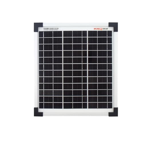 Enjoysolar Mono 10W 12V Monokristallines Solarpanel Solarmodul Photovoltaikmodul ideal für Wohnmobil, Gartenhäuse, Boot von enjoy solar