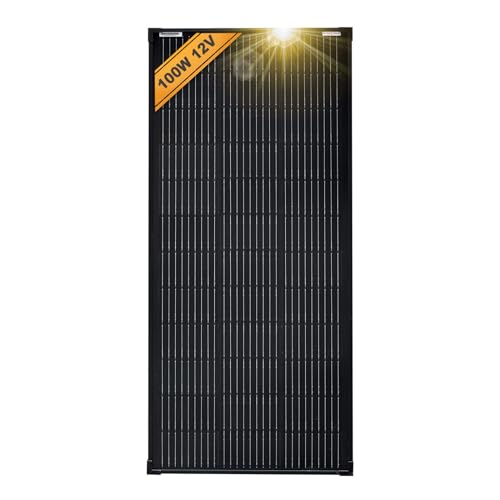 enjoy solar Mono 100 W 12V Monokristallines Solarpanel Solarmodul Photovoltaikmodul ideal für Wohnmobil, Gartenhäuse, Boot von enjoy solar