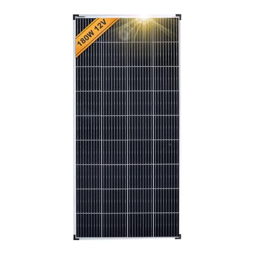 enjoy solar® Monokristallines Solar panel deal für Wohnmobil, Gartenhäuse, Boot (Mono 180W) von enjoy solar