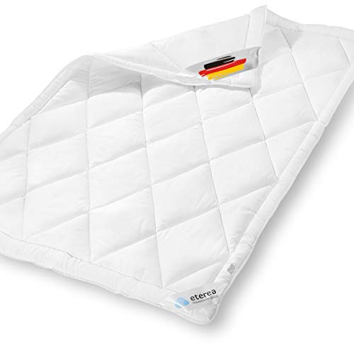 etérea Microfaser Steppdecke - Frieda Medisoft - 95° waschbar, Kochfest & Allergiker geeignet - Sommer Steppbett, 200x220 cm, Weiß, Bettdecke Made in Germany von etérea Himmlische Qualität