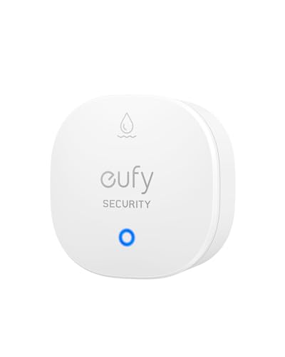 eufy Wasser- & Frostmelder mit Fernalarmierung, IP65, 2 Jahre Batterie, Kompatibel mit HomeBase S380/S280, App-Steuerung, HomeBase Erforderlich von eufy Security