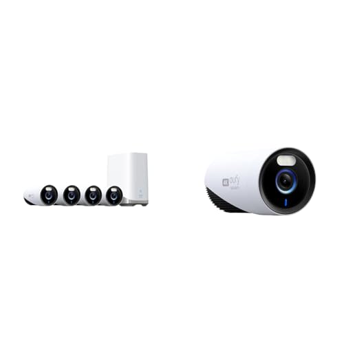 eufy Security eufyCam E330 Überwachungskamera aussen 4 Set & eufyCam E330 (Professional) Zusatz-Überwachungskamera für Außen von eufy Security