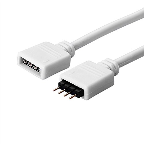 euroharry Verlängerung Anschluss Kabel für LED RGB-Strip 4 pin, Verbinder, geeignet für LED RGB Leiste Streifen… (0,3m VerlängerungKabel) von euroharry