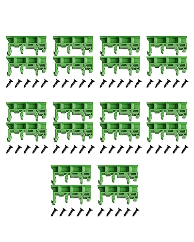 euroharry 10 pcs 35mm PCB DIN C45 Schiene Adapter Leiterplatte Montage Halterung Halter Träger DIY,DIN-Schienenmontage-Schnittstellenmodul Anschlussklemme Breakout-Board DSUB-Anschlussblock, Anschluss von euroharry