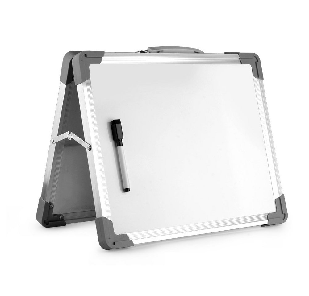 euroharry Memoboard 38x30cm Magnetische Kleines Desktop-Whiteboard-Staffelei, faltbare von euroharry