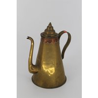 Antiker Messingkessel - Tee- Oder Kaffeekessel Handgefertigt 1910 von europeanpickersshop