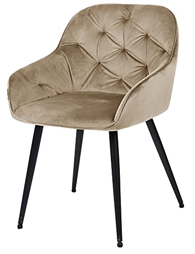 exitodesign Loren Esszimmerstühle Mit Armlehne Schminktisch Stuhl Esszimmermöbel Esszimmerstuhl Esstisch Stühle Esszimmer Stühle Polsterstuhl Bistrostuhl Chair 55x60x79 cm Beige von exitodesign