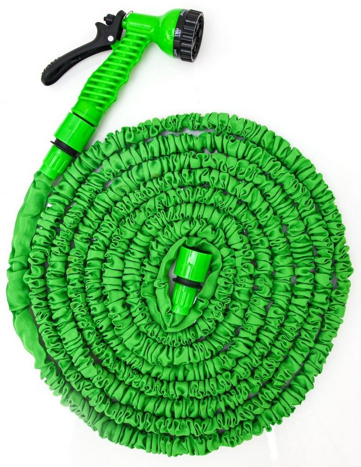 eyepower Gartenschlauch Hochwertiger Gartenschlauch Wasserschlauch, 15m+7fach Multifunktion grün von eyepower