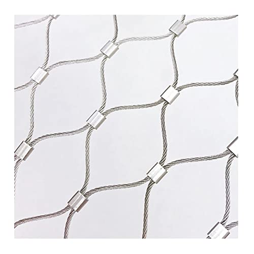 Drahtnetz Aus Edelstahl Zaunrolle, Garten Anti-Fall-Netz Sicherheitsschutz, Flexibel Kabel-Balustraden-Bildschirm Schnappverbindung Für Brücke Treppe Balkon ( Farbe : Silver-3mm , Größe : 1x8m ) von ezkxoprs