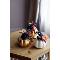 3Er Set Kürbisgesteck, Herbstblumen, Thanksgiving-Mittelstück Herbst-Mittelstück, Bauernhausdekor von fashiontouchhome