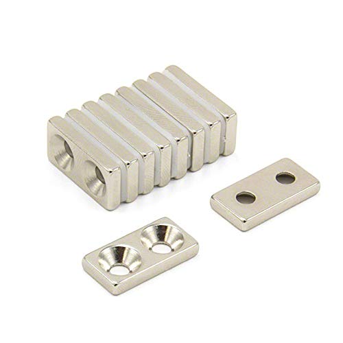 N42 Neodym Magnet - 20mm x 10mm x 3mm Dick x 3,5mm C/S - 4,2kg Zug - Norden - Pack Von 10 von first4magnets