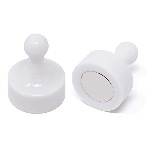 Weiße Jumbo Skittle Magnete Für Kühlschrank, Büro, Whiteboard, Notizboard 29mm Durchmesser x 38mm Groß von first4magnets