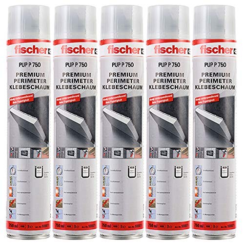 5x fischer Perimeterklebeschaum PUP P 750 B2 750 ml von fischer