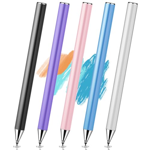 Flintronic Tablet Stift, 5er-Pack Disc-Spitze Stylus Pen, Touchscreen Stift Hohepräzision, Stylus Touch Pen Kompatibel mit Alle Handys/Tablets/Apple/iPad/Samsung Galaxy/Xiaomi/IOS/Android von flintronic
