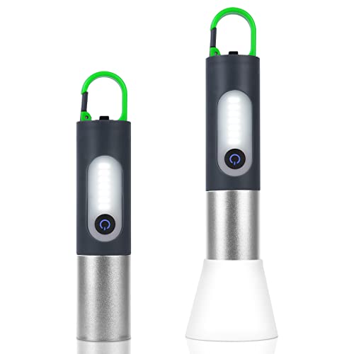 flintronic LED Taschenlampe, Zoombar Taschenlampe mit 4 Modi, USB Aufladbar Extrem Hell 1000 Lumen Taschenlampe mit Diffusor &Tragbar Karabinerhaken, Flashlight für Camping Wandern Notfall von flintronic