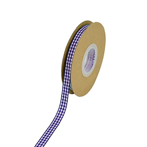 floatofly 1 Roll Weihnachtsbänder, Plaidband Violett Einheitsgröße von floatofly