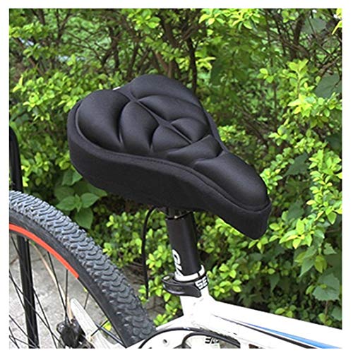 floatofly Bequemes 3D-Silikon-Gel-Pad für Fahrradfahrräder, atmungsaktiv, Gelkissen, weicher Sitzbezug, schwarz von floatofly