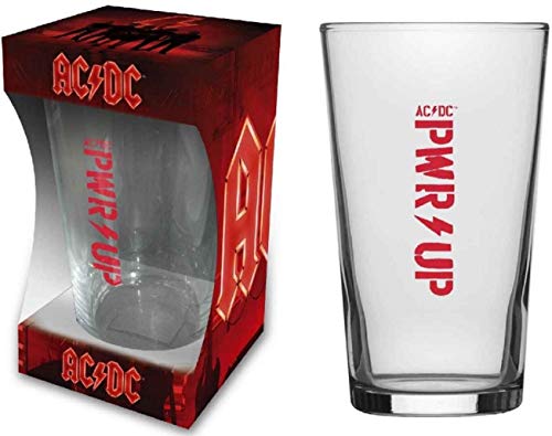 AC/DC Glas PWR-UP Bierglas Longdrink Glas XL Trinkglas Becher Pint Glass power-up von for-collectors-only