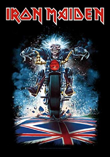 Iron Maiden Posterfahne Eddie Motorcycle Fahne Poster Flagge Flag Textilposter Posterflagge Fahne von for-collectors-only