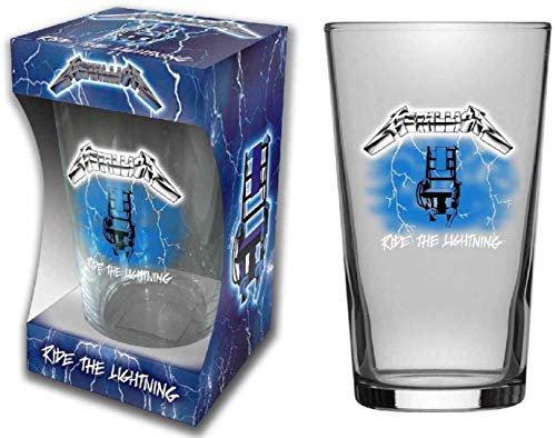 Metallica Glas Ride The Lightning Bierglas Longdrink Glas XL Trinkglas Pint Glass von for-collectors-only