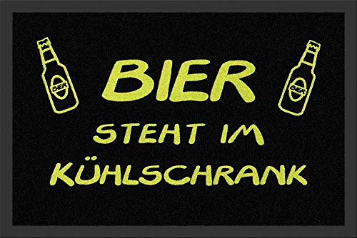 for-collectors-only Fußmatte Bier Steht im Kühlschrank - Fußabstreifer Türmatte Schmutzmatte Fussmatte Teppich Doormat von for-collectors-only