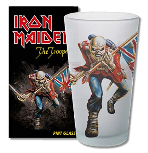 for-collectors-only Iron Maiden Glas The Trooper Bierglas Longdrink Glas XL Trinkglas Pint Glass 400ml von for-collectors-only