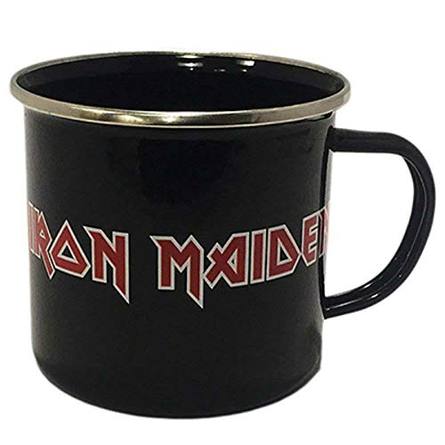 for-collectors-only Iron Maiden Tasse emailliert Red Logo Becher Emaille Kaffeetasse Trinkbecher Mug Kaffeebecher von for-collectors-only