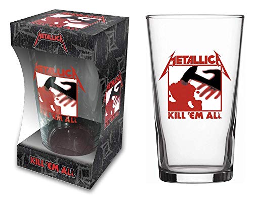 for-collectors-only Metallica Glas Kill 'Em All Bierglas Longdrink Glas XL Trinkglas Pint Glass von for-collectors-only