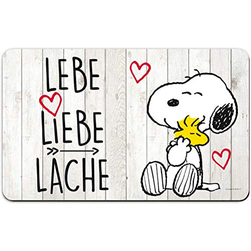 for-collectors-only Snoopy Schneidebrett Frühstücksbrettchen Lebe Liebe Lache ! Frühstücksbrett Schneidebrettchen Peanuts von for-collectors-only