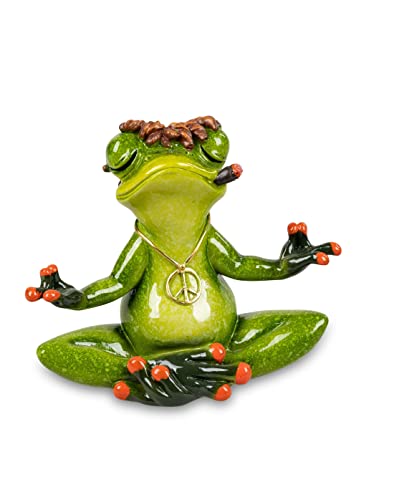formano Frosch Yoga Hippie Dekor Figur Dekofigur (Frosch sitzend) von formano