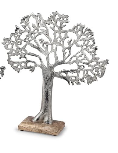 formano Deko lebensbaum aus Alu Mango Holz zum Stellen Aufsteller 27 cm Tischdeko Dekoration von formano