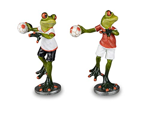 formano 2er Set lustige Frösche Frosch als Handballer Ball Handball Figur Froschpaar von formano