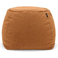 freistil - 173 Pouf (Teddy Edition), Ø 55 cm, orangebraun (6534) von freistil Rolf Benz