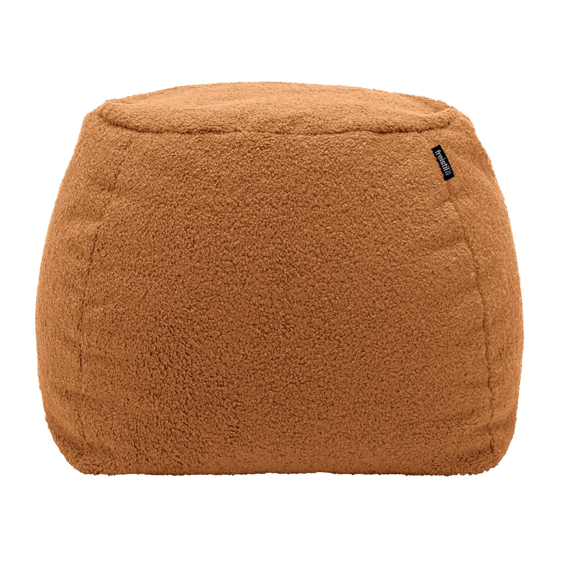 freistil Rolf Benz - freistil 173 Teddy Edition Pouf - orangebraun/Stoff 6534 (100% Polyester)/H x Ø 37x55cm von freistil Rolf Benz