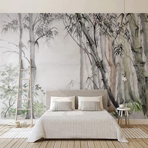 Fototapete 3D Effekt Vlies-Tapete im chinesischen Stil einfarbig Bambuswald Wohnzimmer Schlafzimmer Wanddekoration personifizieren von fsdgdf