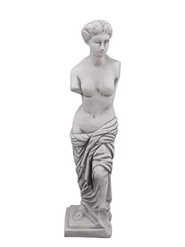 gartendekoparadies.de Statue Venus von Milo, Steinfigur, H. 73 cm, 18 kg, Grau, frostsicher aus Steinguss für Außenbereich von gartendekoparadies.de