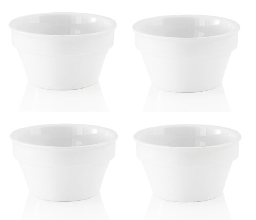 4 Stück Kompottschale Salatschale 11,5 cm Ø 0,30 Liter Inhalt aus Porzellan in Weiß von getgastro