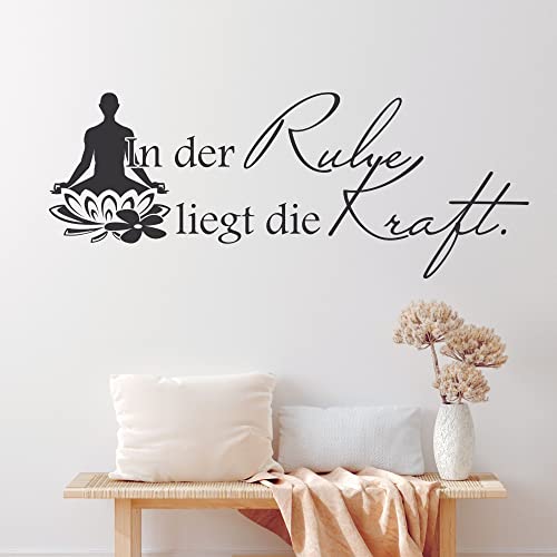 GRAZDesign Wandtattoo Bad Sprüche Wellness Wandaufkleber Badezimmer Wand Aufkleber - 77x30cm / 070 schwarz von GRAZDesign