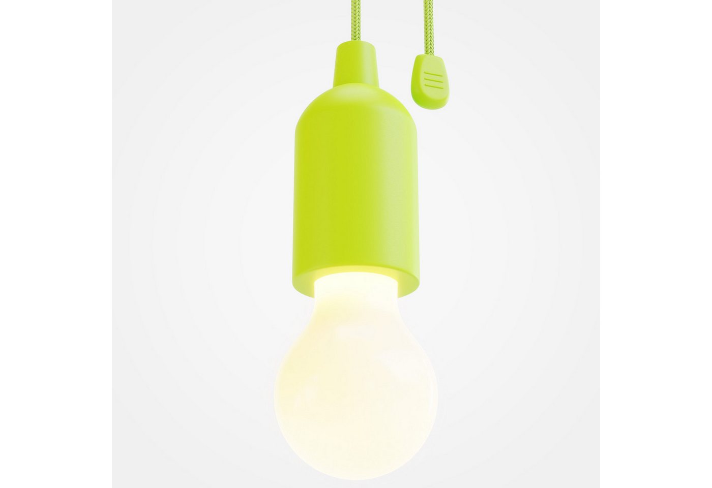greate. LED Taschenlampe 1x LED Lampe batteriebetrieben grün - Pull Light Zugschalter (1-St) von greate.