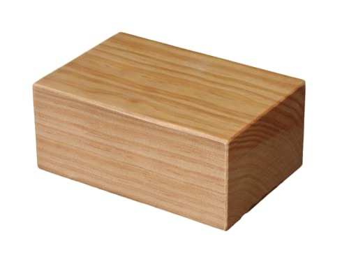 Hohe Holz-Sockel, Dicke 6,5 cm, Massivholz, gerade Kanten, matt, helle Eiche, verschiedene Maße… (15 x 10 x 6,5) von greca