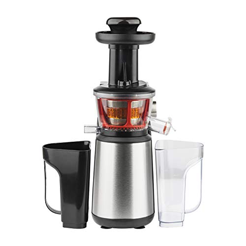 H.Koenig GSX12 Entsafter / Slow juicer / 1 L Fassungsvermögen / 400 W / Tropfstopsystem / mit Tresterbehälter / Edelstahl / schwarz von H.Koenig