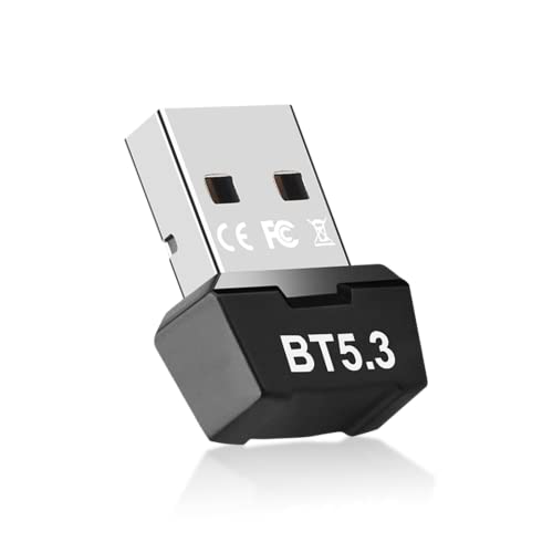 Bluetooth Adapter PC, USB Bluetooth 5.3 Dongle Plug and Play Bluetooth Stick für PC, Desktop, Laptop kompatibel mit Windows 11/10/8.1/7 von hangyiwei