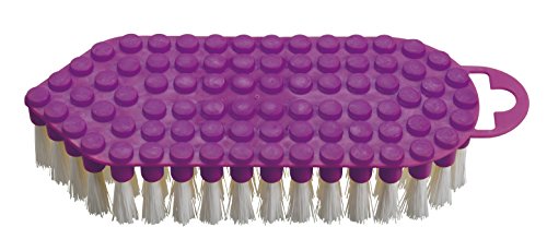 haug bürsten - Flexo-Bürste mit Flexibler Scheuerbürste - Farbe: Plum - Größe: 190 x 70 x 25 mm - Made in Germany von haug bürsten