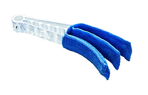 haug bürsten - Jalousien- und Lamellenreiniger mit Microfaserbezug - Gabelform (Blau) - Maße: 235 x 40 x 93 mm von haug bürsten