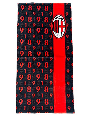 hermet A.C. Milan, Strandtuch aus Schaumstoff, 70 x 140, 100% Baumwolle, offizielles Produkt, Cimato von hermet