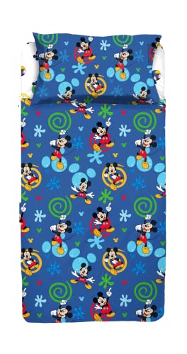 hermet Mickey Mouse | Bettwäsche-Set für Einzelbett | 100% Baumwolle | Disney | Offizielles Produkt von hermet