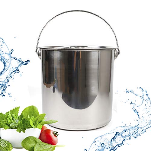 20L Extra Thick Barrel Bucket Food Tank Water Storage mit Deckel Edelstahl Edelstahl Milcheimer Küche Eimer von hinnhonay